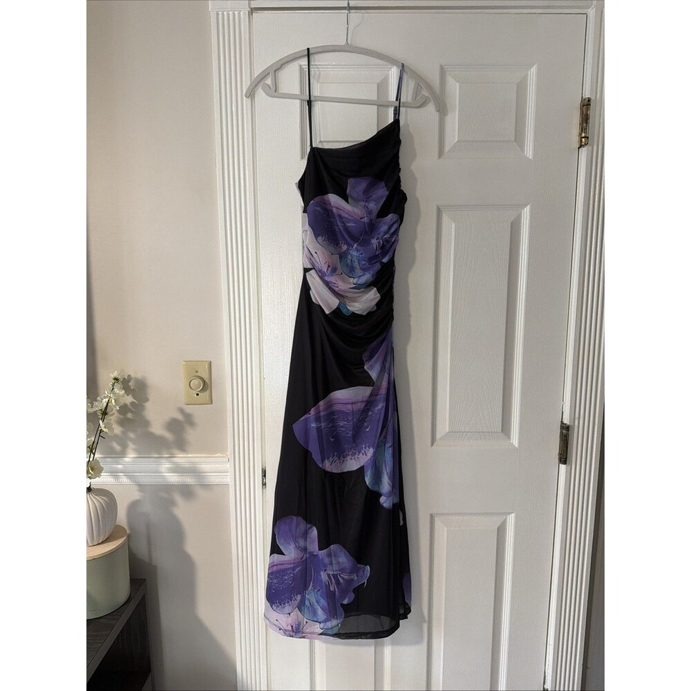 Petal & Pup Jasmine Maxi Dress Black Floral S